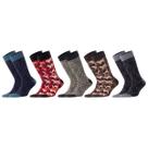 Meias Kit 5 Pares Masculinas Dogs Biggdesign