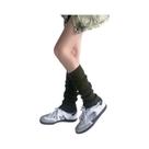 Meias Longas Brancas De Tricô Estilo Lolita Para Mulheres, Aquecedores De Pernas, Punhos De Crochê