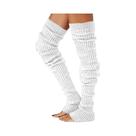 Meias Longas De Crochê Femininas Para Inverno, Aquecedores De Pernas Até O Joelho, Para Botas