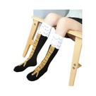 Meias Longas Divertidas Com Estampa De Pata De Galinha Para Mulheres, Meias Finas Até O Joelho Para Meias Longas Divertidas Com Estampa De Pata De Galinha Para Mulheres, Meias Finas Até O Joelho Para