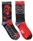 Meias Marvel Deadpool para homens, 2 pares de sapatos, tamanho 6-12