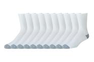 Meias masculinas Amazon Essentials Performance de algodão, 10 pares