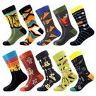 Meias masculinas coloridas Funky Crew BISOUSOX, tamanho 9-12