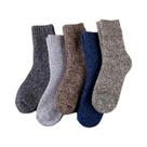 Meias Masculinas De Lã Grossa Para Inverno, 5 Pares, Meias Térmicas De Algodão Quente De Alta