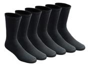 Meias masculinas Dickies Cushion Crew pretas, 6 pares, tamanho 12-15 Meias masculinas Dickies Cushion Crew pretas, 6 pares, tamanho 12-15