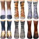 Meias Mczan Funny Animal Paw 3D Cat Claw Dog Paw 6 pares