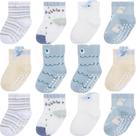 Meias para bebês Aroveea, antiderrapante, tornozelo, pacote com 12, 6 a 12 meses Meias para bebês Aroveea, antiderrapante, tornozelo, pacote com 12, 6 a 12 meses
