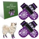 Meias para cães EXPAWLORER, antiderrapantes, protetores de patas de Halloween S
