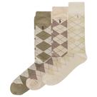 Meias Polo Ralph Lauren Argyle Pattern Dress Crew 3 pares