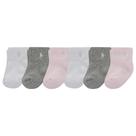 Meias Polo Ralph Lauren Baby Sport Quarter 6 pares 0-6M