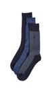Meias POLO RALPH LAUREN Birdseye Dress Crew, 3 pares, azul marinho
