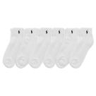 Meias POLO RALPH LAUREN Classic Sport Solid Masculinas, 6 pares, brancas
