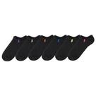 Meias Polo Ralph Lauren de malha plana, decotadas, femininas, 6 pares