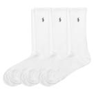 Meias POLO RALPH LAUREN Tech Athletic Crew para homens, pacote 3