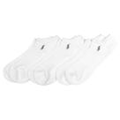 Meias Polo Ralph Lauren Tech Athletic Low Cut, pacote com 3 unidades, brancas