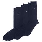 Meias POLO RALPH LAUREN, vestido masculino de algodão canelado, 3 pares