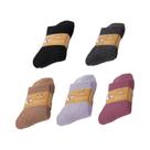 Meias Quentes De Inverno Para Mulheres, 5 Pares, Cor Sólida, Extra Grossas, De Lã De Alta Qualidade