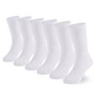 Meias redondas almofadadas para crianças Socks Marchare, pacote com 6 unidades, brancas Meias redondas almofadadas para crianças Socks Marchare, pacote com 6 unidades, brancas