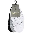 Meias Sapatilha feminina Invisível Lupo Kit 3 unid Meias Sapatilha feminina Invisível Lupo Kit 3 unid