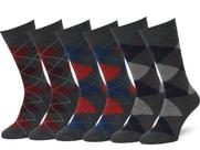 Meias sociais Easton Marlowe Classic Cotton Argyle, 6 unidades 2 -8