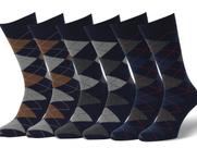 Meias sociais Easton Marlowe Classic Subtle Pattern, pacote com 6 unidades 4 -10