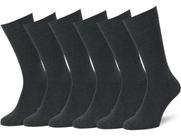 Meias sociais masculinas clássicas de algodão Easton Marlowe, 6 unidades 3 -3 Charcoal