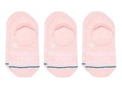 Meias Stance Basic No Show Masculinas, pacote com 3 unidades, tamanho M, rosa