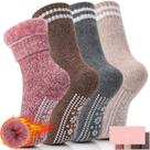 Meias Térmicas HUGSWEET 4 Pares Femininas Quentes Antiderrapantes Meias Térmicas HUGSWEET 4 Pares Femininas Quentes Antiderrapantes