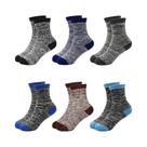 Meias Térmicas Listradas Para Meninos E Meninas, Meias Quentes Para Inverno, 6 Pares Para Crianças
