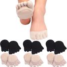 Meias TOE TOPPER SATINIOR para botas planas de salto alto, 6 pares