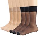 Meias transparentes Mcool Mary Nude Crew Stocking para mulheres, pacote com 6 Meias transparentes Mcool Mary Nude Crew Stocking para mulheres, pacote com 6