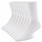 Meias True Religion Crew Socks para homens, tamanho 8-12 (8 pares)