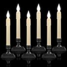 Meigic 6 Peças Velas de Janela com Sensor do Anoitecer ao Amanhecer