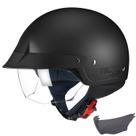 Meio capacete para motocicleta GLX M14 Cruiser com viseira colorida pequena