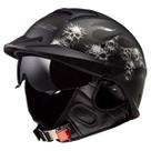 Meio capacete para motocicleta LS2 Rebellion Bones Large