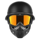 Meio capacete para motocicleta TRUSTERTHEE German Style Matt Black