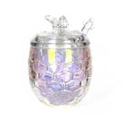 Meleira Bee De Vidro Com Tampa E Colher Transparente 230ml