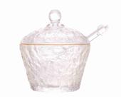 Meleira de Cristal Martelado com Colher e Tampa Petra Lyor Meleira de Cristal Martelado com Colher e Tampa Petra Lyor