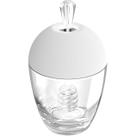 Meleira Porta Mel com Pegador Tampa Decorativa Transparente Ideal para Mesa Posta Conservação Estilo Moderno Prático Cozinha Utensílio Pote