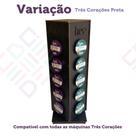 Melhor porta capsula torre giratória preta suporte mdf organizador café chá