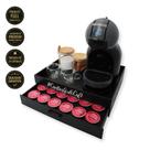 Melhor Porta Cápsulas Bandeja Cantinho do Café Organizador Suporte Cafeteira Preto Dolce Gusto