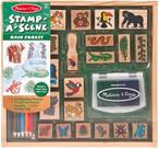 Melissa & Doug - 27 Peças - Carimbos da Floresta de Madeira