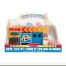 Melissa & Doug - Estacionamento e 2 Carrinhos em Madeira