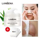 Membrana nasal da cabeça preta de Lanbena com 60 folhas de papel Membrana nasal da cabeça preta de Lanbena com 60 folhas de papel