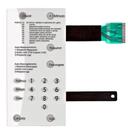Membrana teclado Para Microondas Brastemp Bmp 31 Com Dourar Branca 9.7X19.4 cm