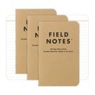Memo Books Field Notes Original Kraft Ruled 48 páginas, pacote com 3 Memo Books Field Notes Original Kraft Ruled 48 páginas, pacote com 3