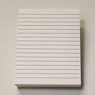 Memo Pads S Impressão superfina branca com linhas pretas 8,5x11