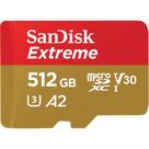 Memoria Micro SD Sandisk Extreme 190-130 MB/s U3 512 GB com Adaptador (SDSQXAV-512G-GN6MA) Memoria Micro SD Sandisk Extreme 190-130 MB/s U3 512 GB com Adaptador (SDSQXAV-512G-GN6MA)