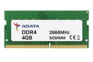 Memória RAM ADATA 4GB DDR4 2666MHz Notebook Mais Velocidade e Desempenho