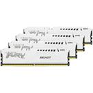 Memória RAM Kingston Fury Beast, 128GB (4x32GB), 5600MHz, DDR5, CL40,para Intel XMP, Branco - KF556C40BWK4-128